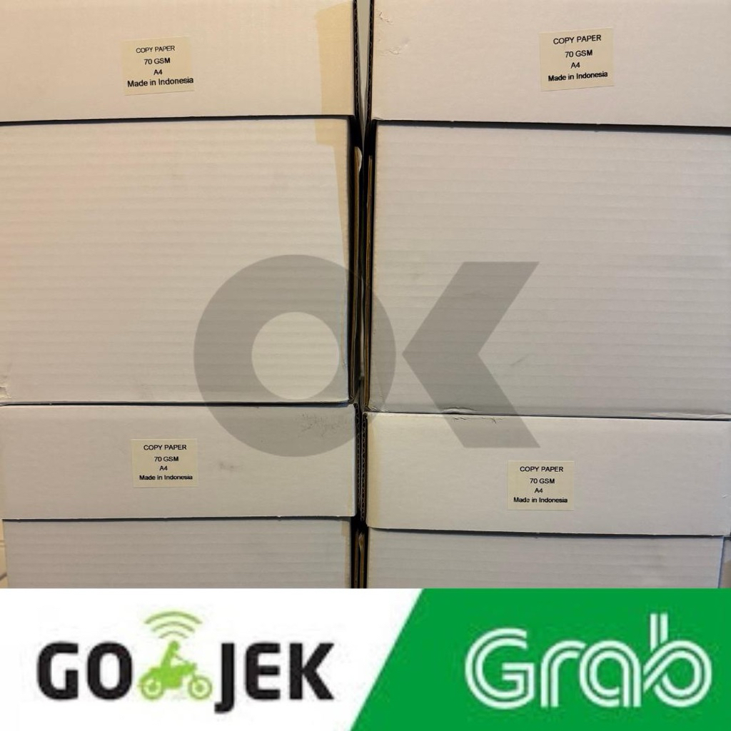 

Kertas HVS A4 Copy Paper 70gr (PER DUS isi 5 rim) *KHUSUS PENGIRIMAN INSTANT*