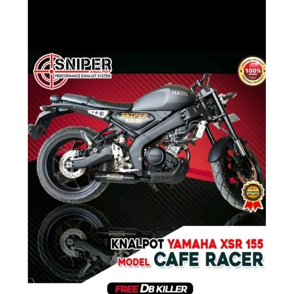 Knalpot yamaha XSR155 Caferacer Bass Blarr