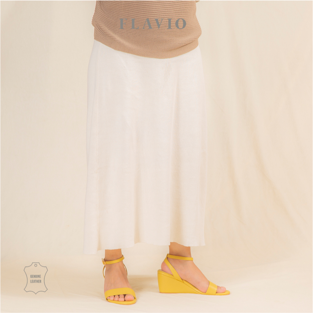 Flavio Leather Sandal Wanita Wedges Livina