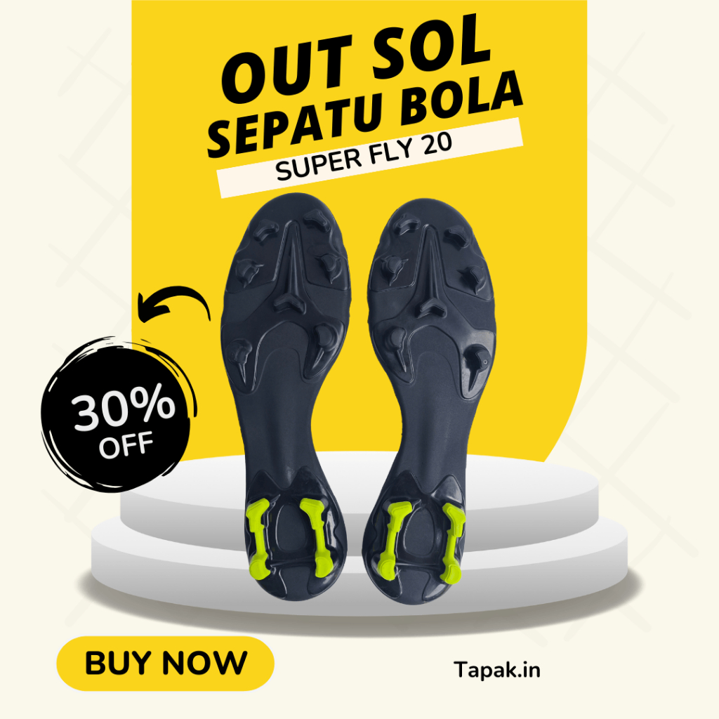 Tapak Sepatu Bola - OutSole Sepatu Bola - Model Super Fly - Sol Sepatu Bola Jumbo