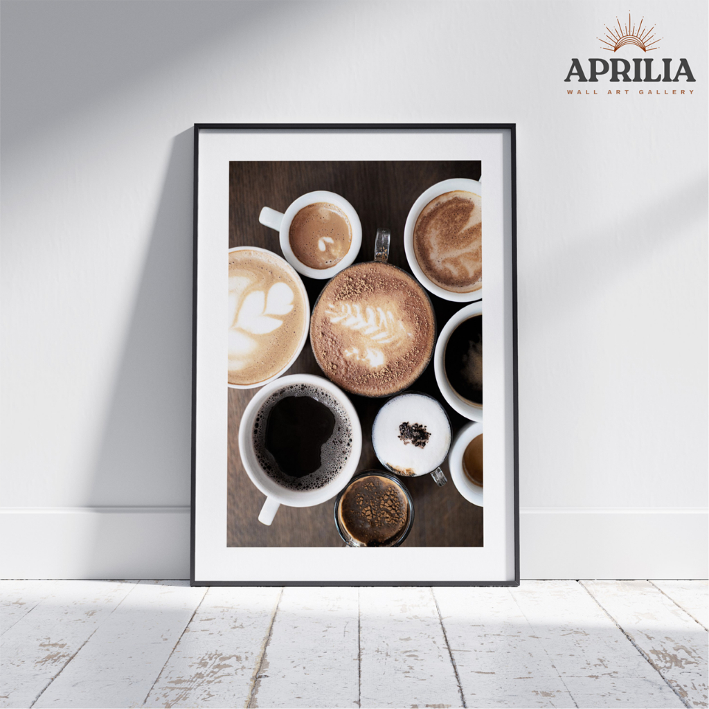Poster Hiasan Dinding Aesthetic Kopi COFFEE | Aprilia Wall Art Poster dengan Frame Fiber