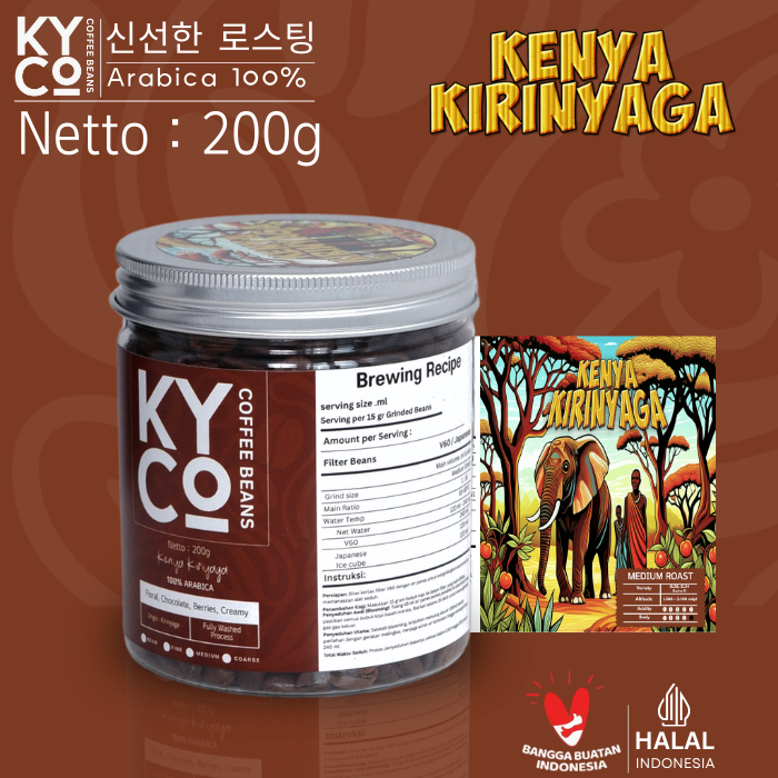 

Biji Kopi Arabika Kenya Kiriyaga 200 gram - Impor Beans Grade 1 | Roast Beans | Brewing | Medium Roast | Fillter | Blend Kopi | Kiyowo Coffee Roastery
