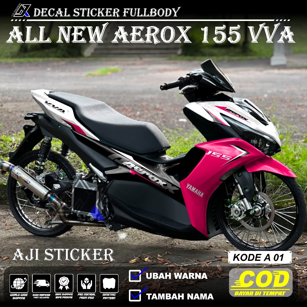(COD)TERBARU Decal Stiker AEROX NEW 155 Full Body Grafis Gradasi - Sticker Variasi Aerox 155 2021 20