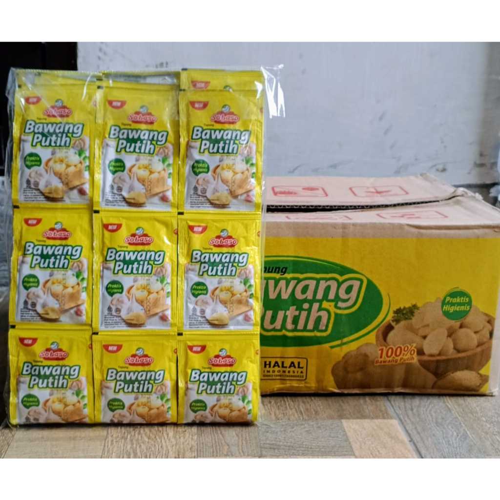 

Bawang Putih Bubuk Sobaso netto 4 gr, 1 dus isi 576 pcs