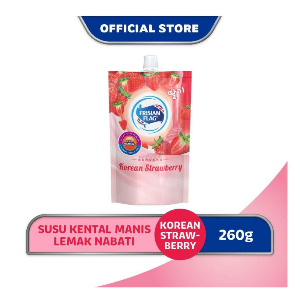 

Frisian Flag Kental Manis Stroberi Korea 270gr