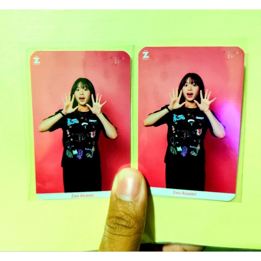 PHOTOCARD MERCHANDISE ZEEMOTION OFFICIAL ( AMEZEENG 21 ) AZIZI SHAFAA ASADEL