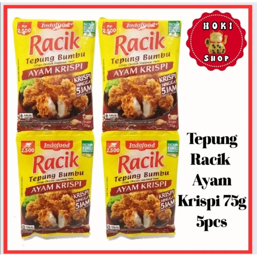 

Racik Tepung Bumbu Ayam Crispy Instan 5pcs @75g / Tepung Racik / Tepung Instan
