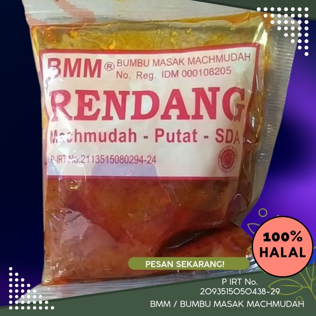 

BMM - ( RENDANG) Bumbu Masak Machmudah Asli dari PUTAT SIDOARJO