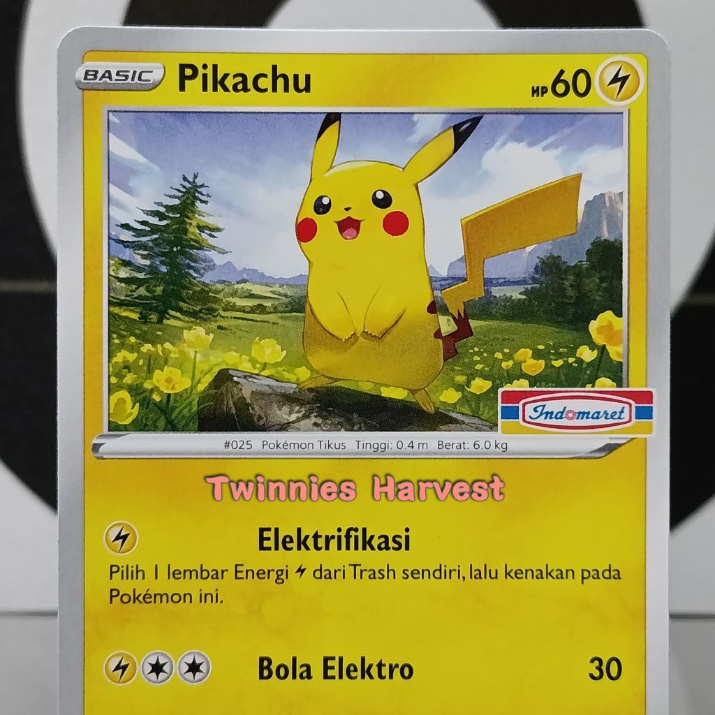 Kartu TCG Pokemon Indonesia Promo Indomaret 2021 Trading Card Game : Pikachu