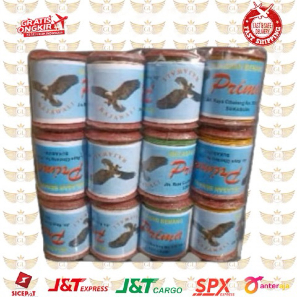 1 Pack Gelasan Prima / Katun Cap Rajawali ±600 Yard [ 12 Klos ]
