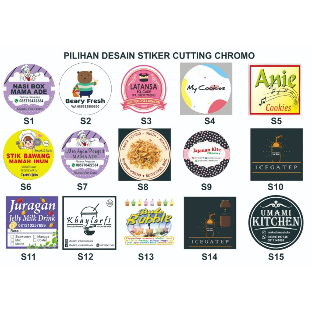 

STIKER CUTTING CHROMO | STICKER CUTTING CROMO | STIKER KISS CUT DIE CUT