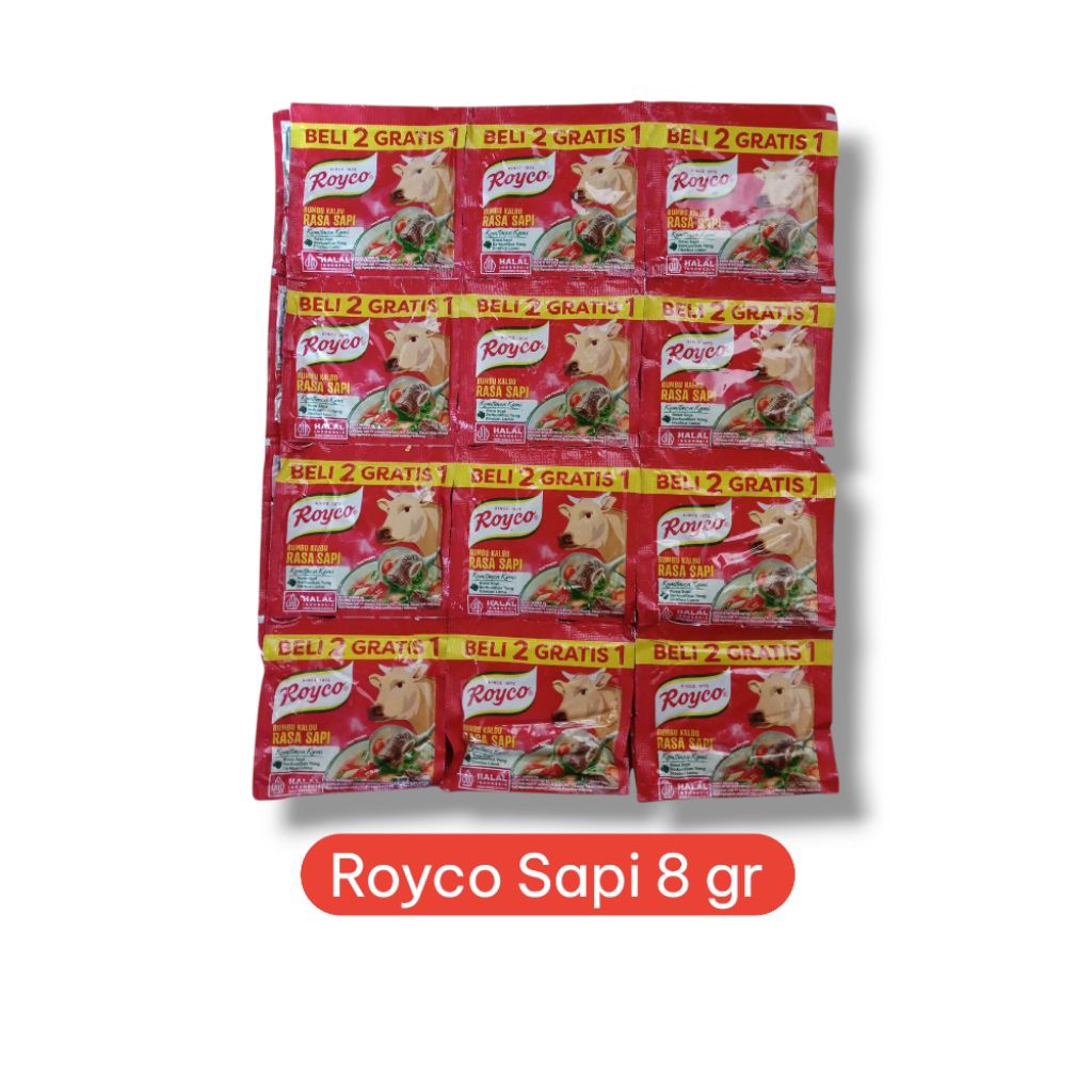 

Royco Sapi Bubuk 1 Renceng (12pcs) – Penyedap Rasa Gurih untuk Masakan Harian