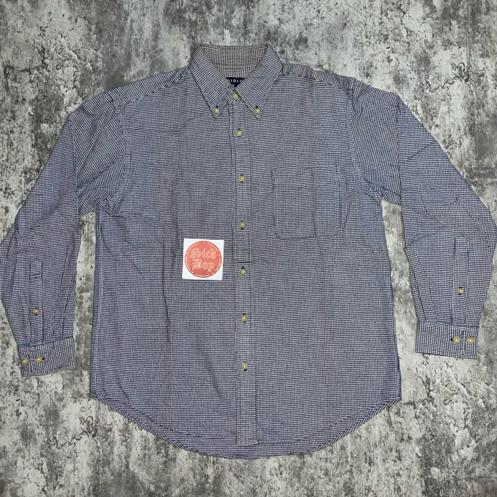 Kemeja Lengan Panjang / Flannel Long Sleeve Uniqlo Tartan Black-White