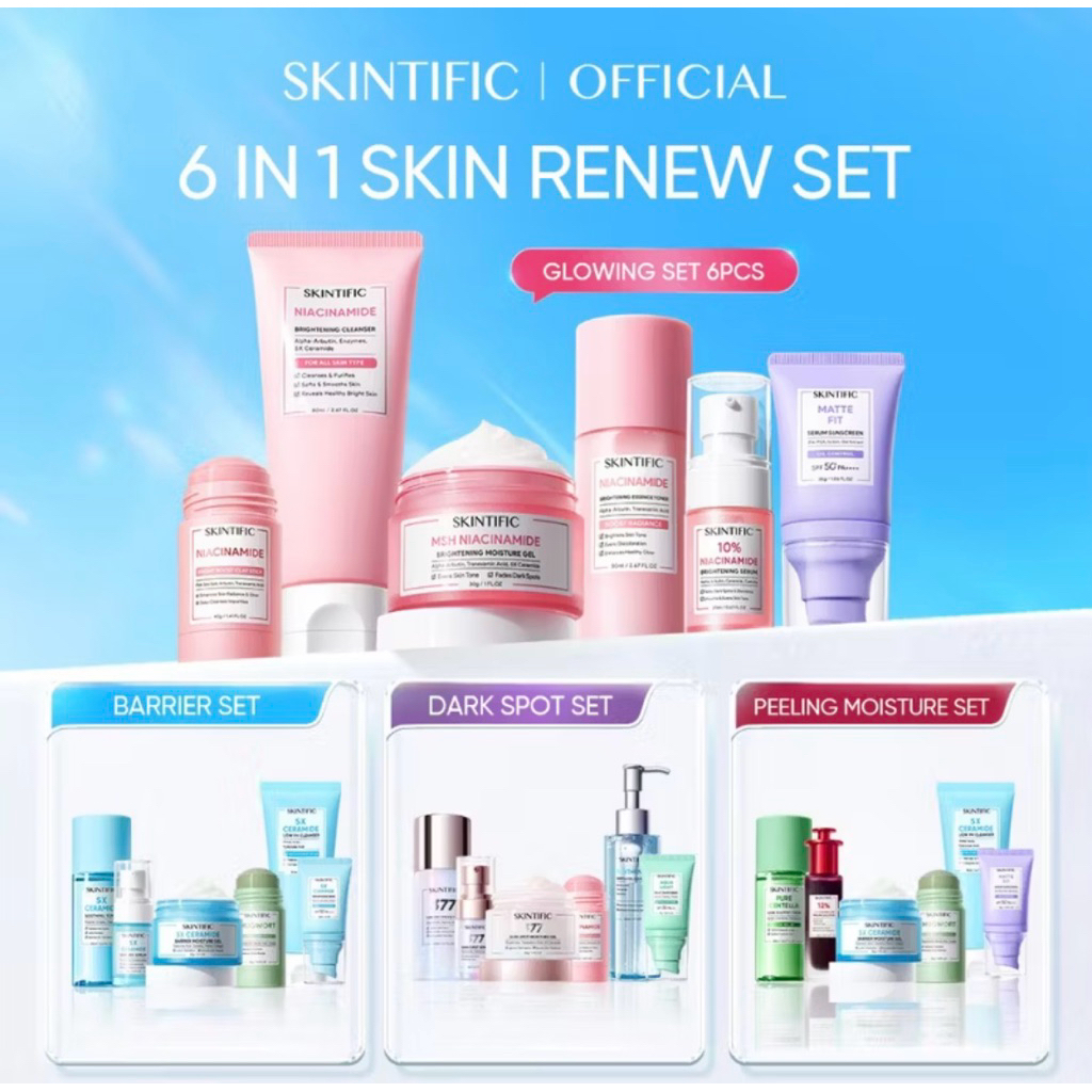 skintific-paket lengkap 6pcs