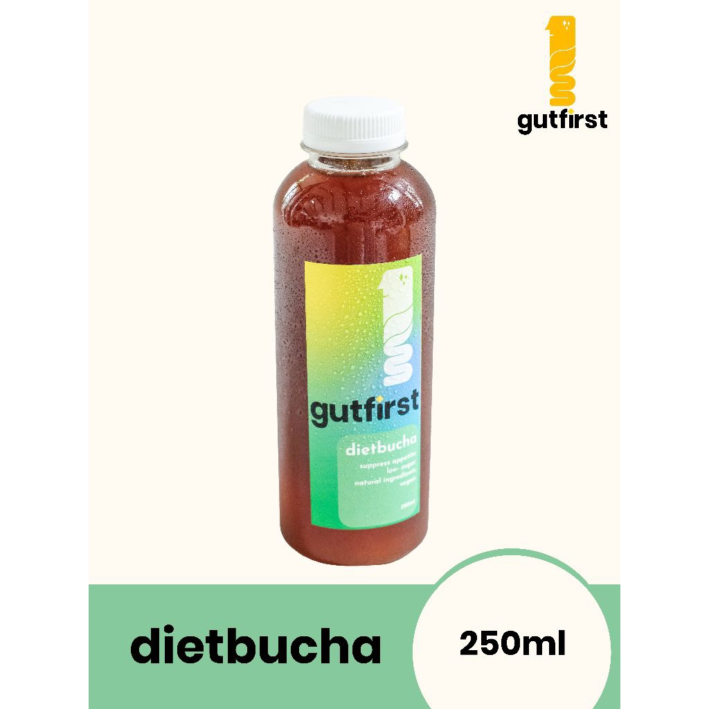 

Gutfirst Dietbucha 250 ml Kombucha Probiotic Fermented Black Tea Minuman Probiotik