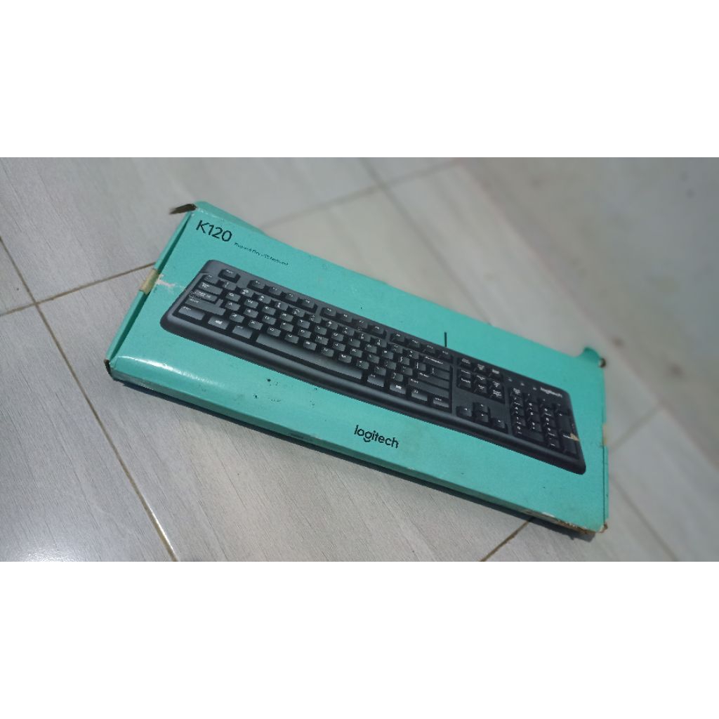 keyboard kabel usb untuk komputer merk logitech original