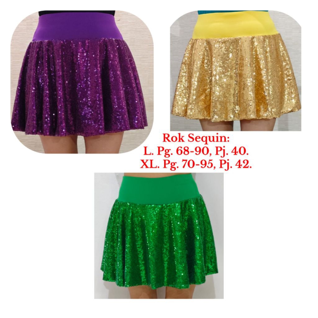 Rok Line Dance Sequin / Rok Celana Line Dance / Rok Dansa Baru