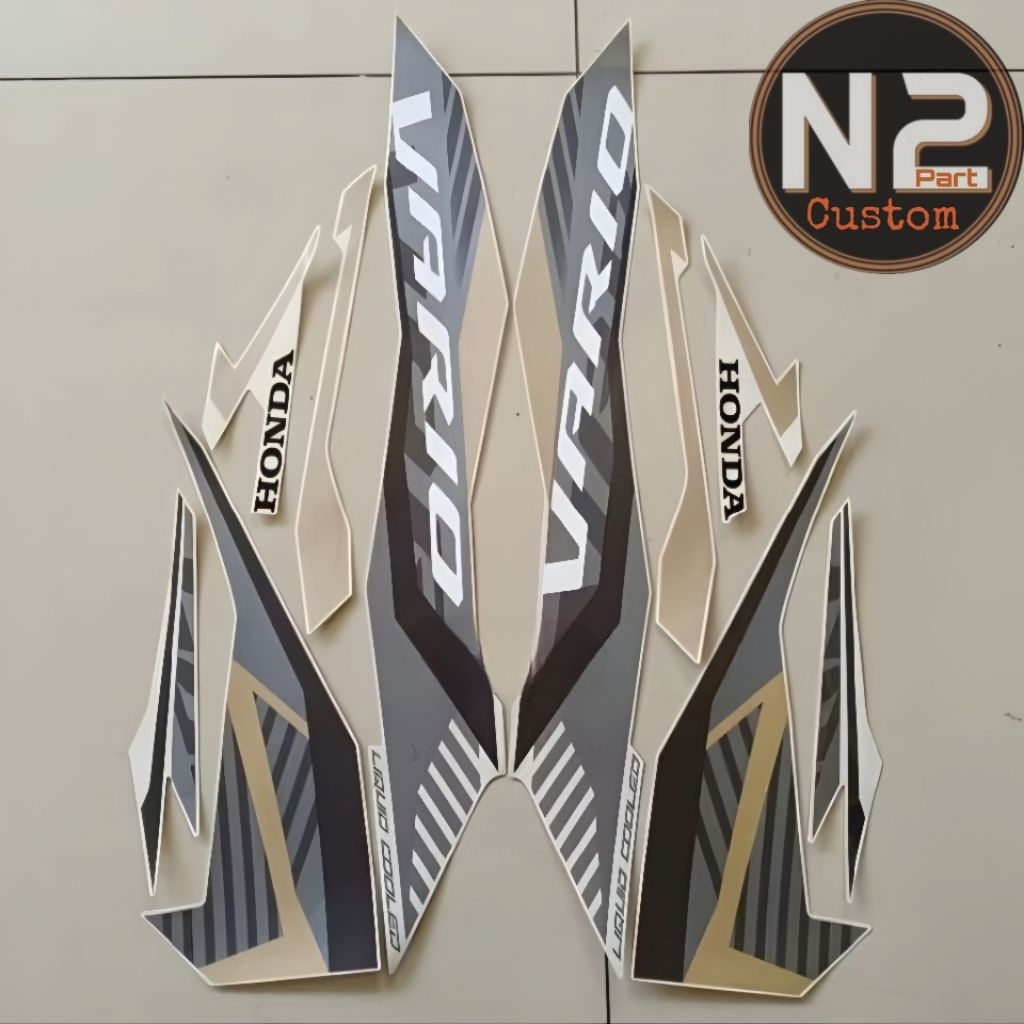 Striping Stiker polet motor Honda VARIO 125 ISS 2022 2023 Putih