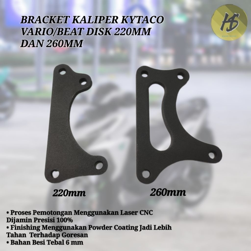 Breket Kaliper Brembo Kytaco 2 Piston Disc Disk 220mm / 260mm Beat new Scoopy new 2018 2019 Vario