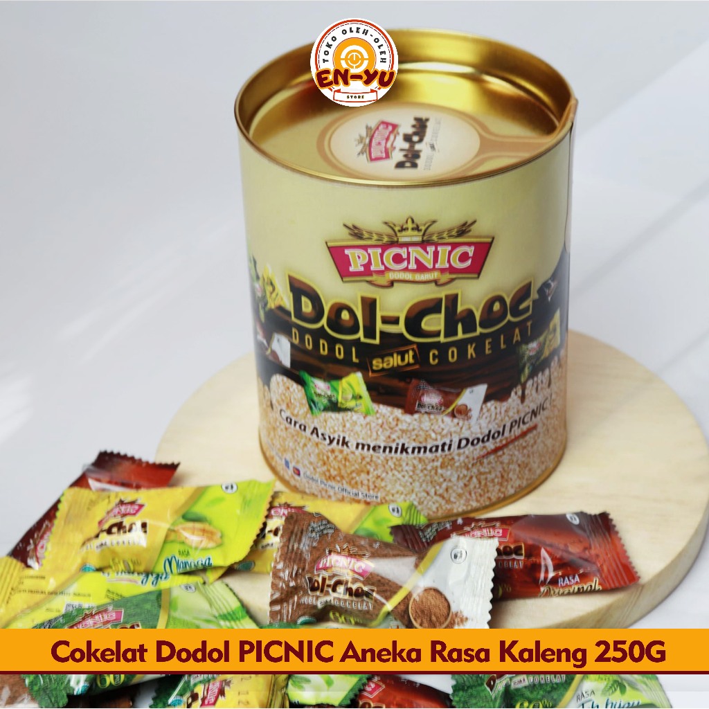 

Cokelat Coklat Chocolate Dodol Picnic Aneka Rasa Kaleng Premium 250G