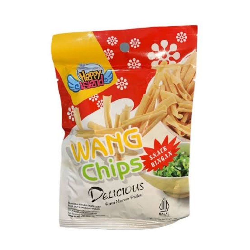 

Happy Island Wang Chips Rasa Harum Pedas isi 10 Pcs Per Pack