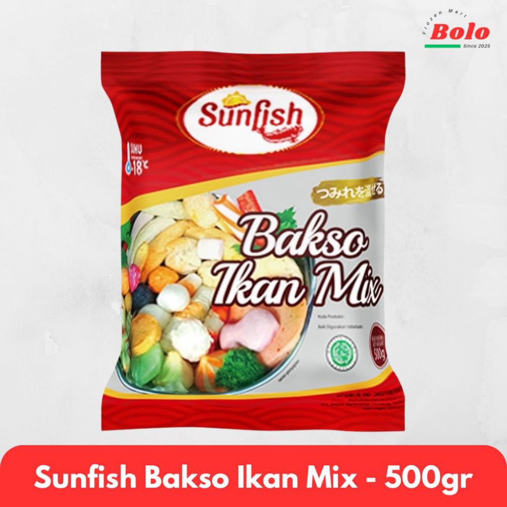 

Sunfish Bakso Ikan Mix - 500gr - Isi Campur topping seblak/shabu-shabu! Enak