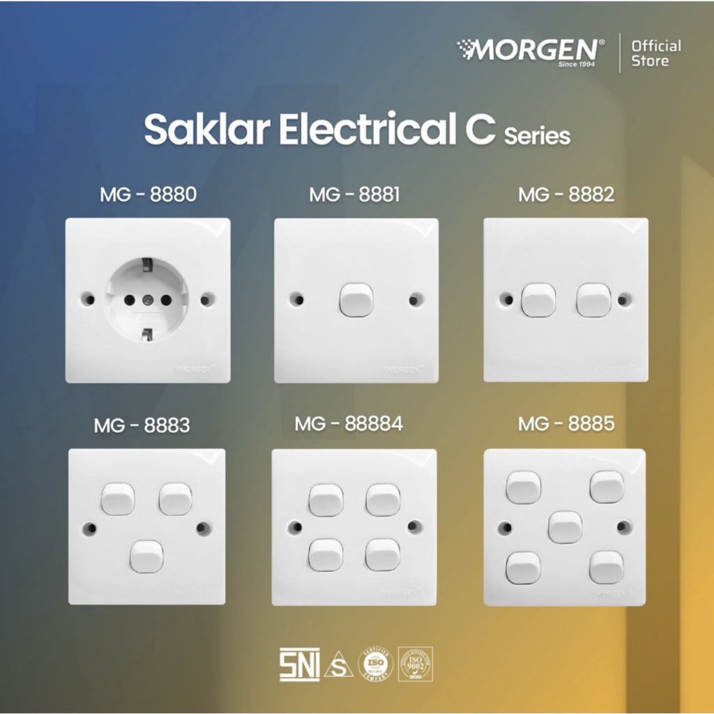 Morgen Saklar dan Stop Kontak MG-8880 8881 8882 8883 8884 8885 IB Inbow Inbo C Series / IB Model C