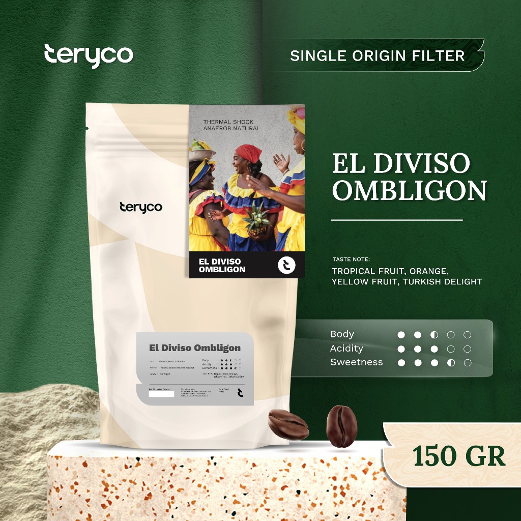 

El Diviso Ombligon - 150 gr Teryco Roasters / Biji Kopi Arabika / Single Origin / Filter Coffee Bean Arabica / Kopi Filter