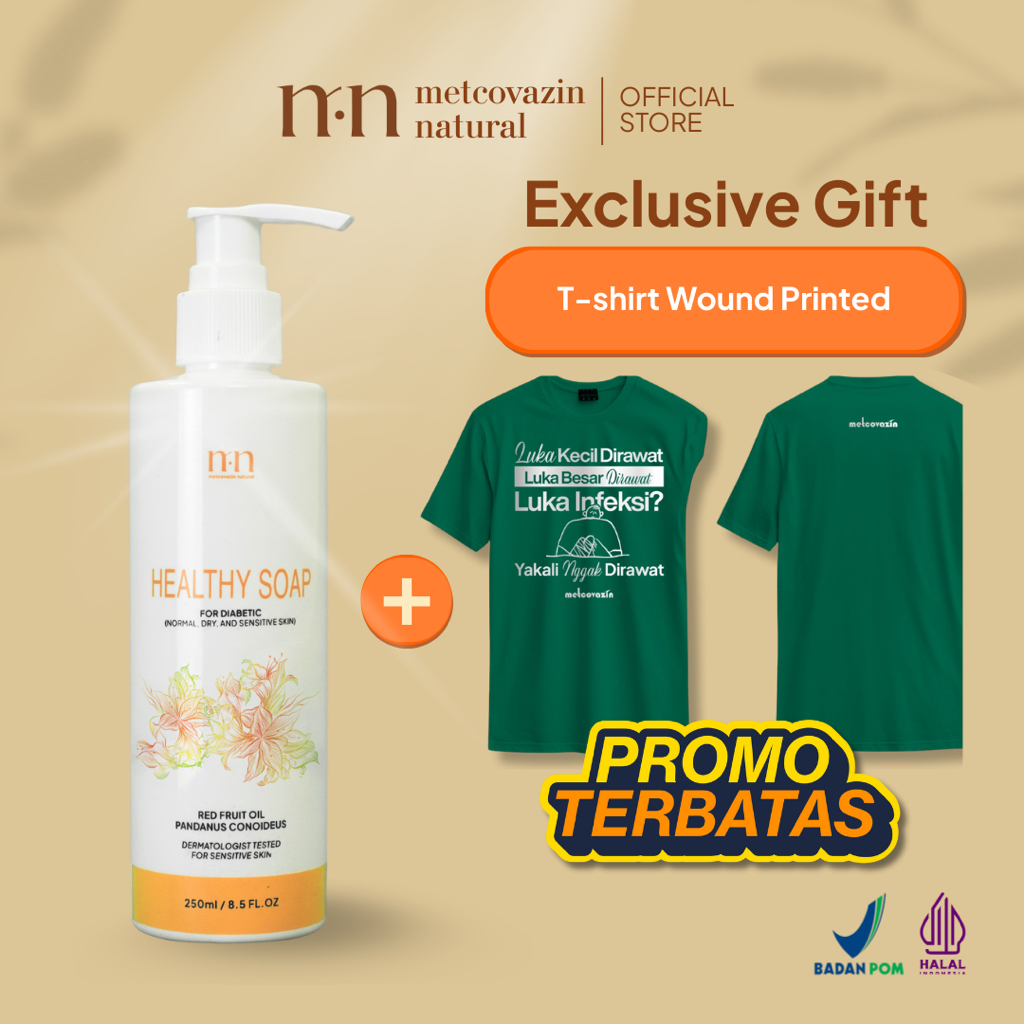 PROMO SPESIAL Metcovazin natural Body Wash (Sabun Mandi) Buah Merah Papua get T-shirt metcovazin Wou