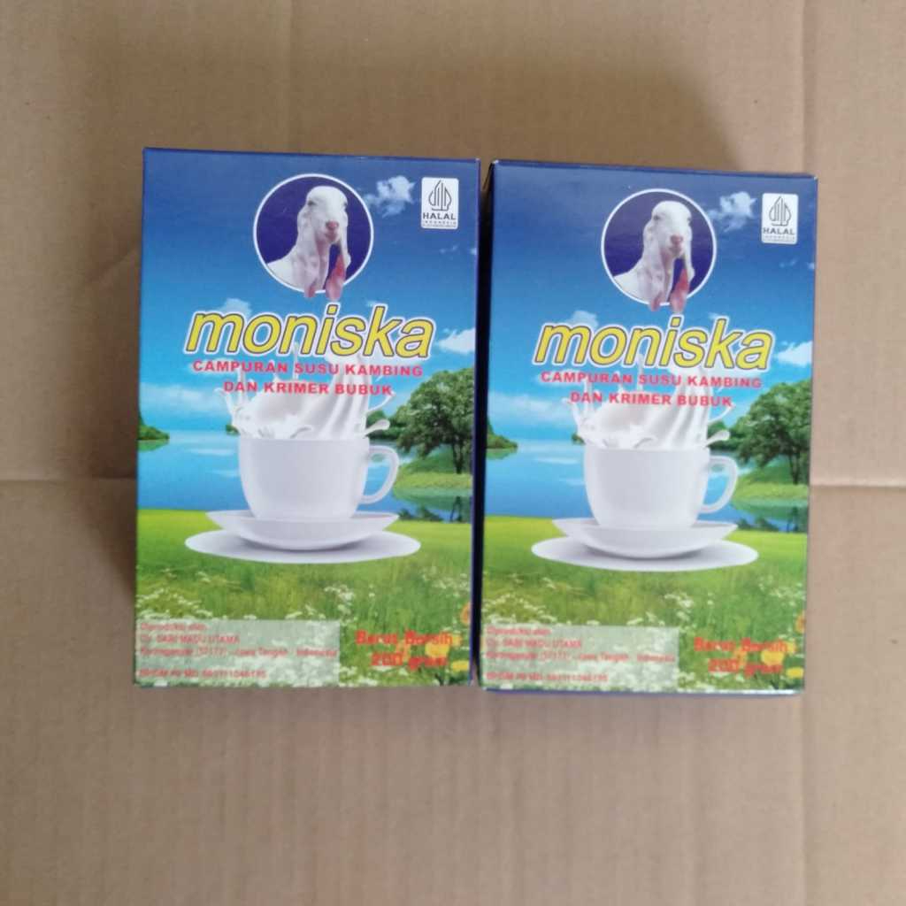 

Susu Kambing MONISKA (Campuran Susu Kambing & Krimer Bubuk) 200gr - Terdaftar BPOM & HALAL Indonesia