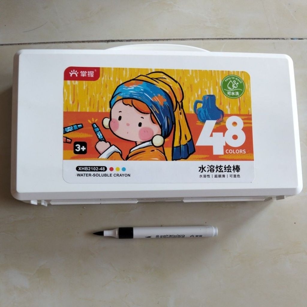 

[BUY 1 GET 1] Crayon Grasp Ulir Sedang 48 warna free pensil penebal