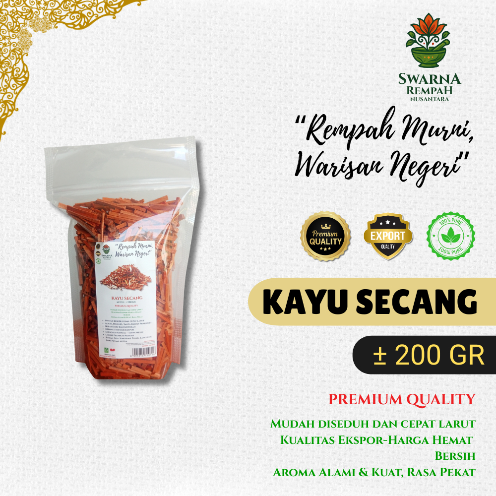 

SRN - Kayu Secang Organik Rajangan Kecil Kualitas Ekspor 200 gram