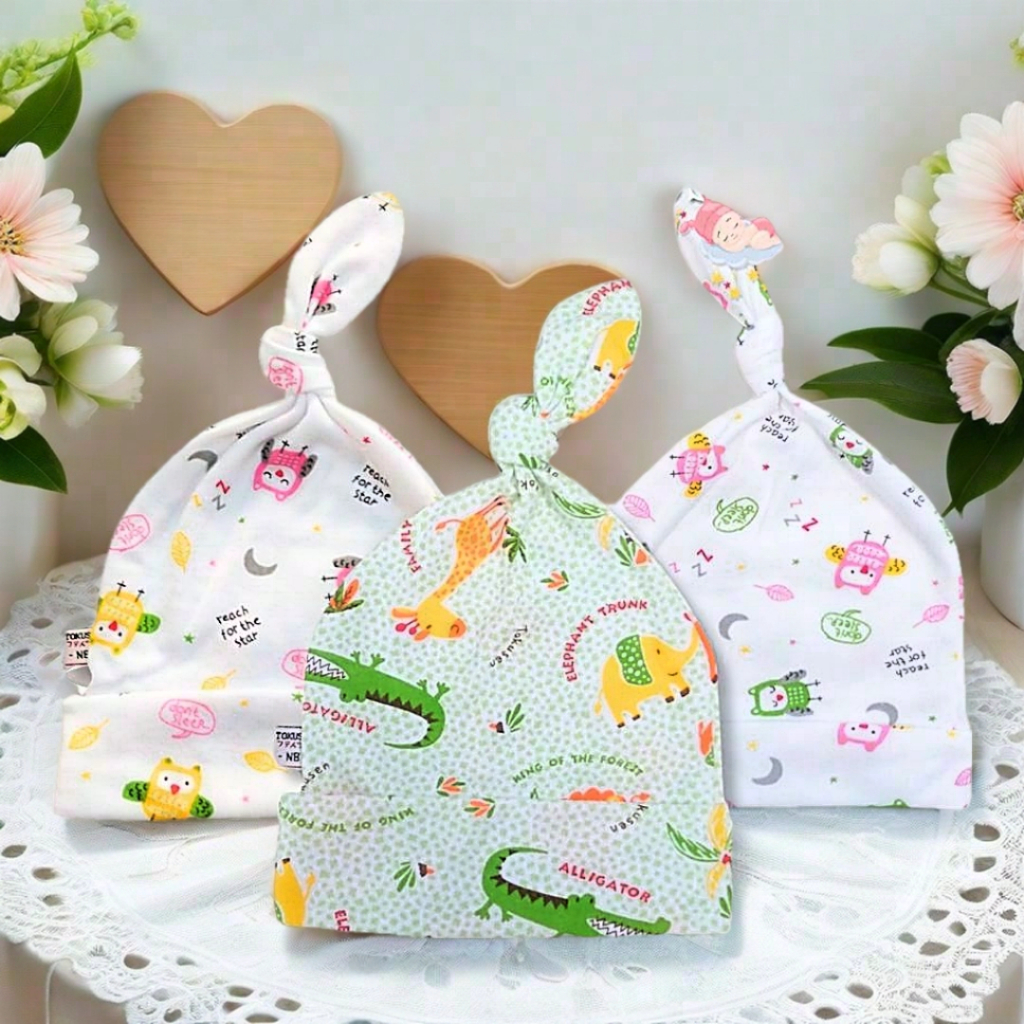 Topi bayi Newborn Tokusen topi hat topi bayi baru lahir lucu