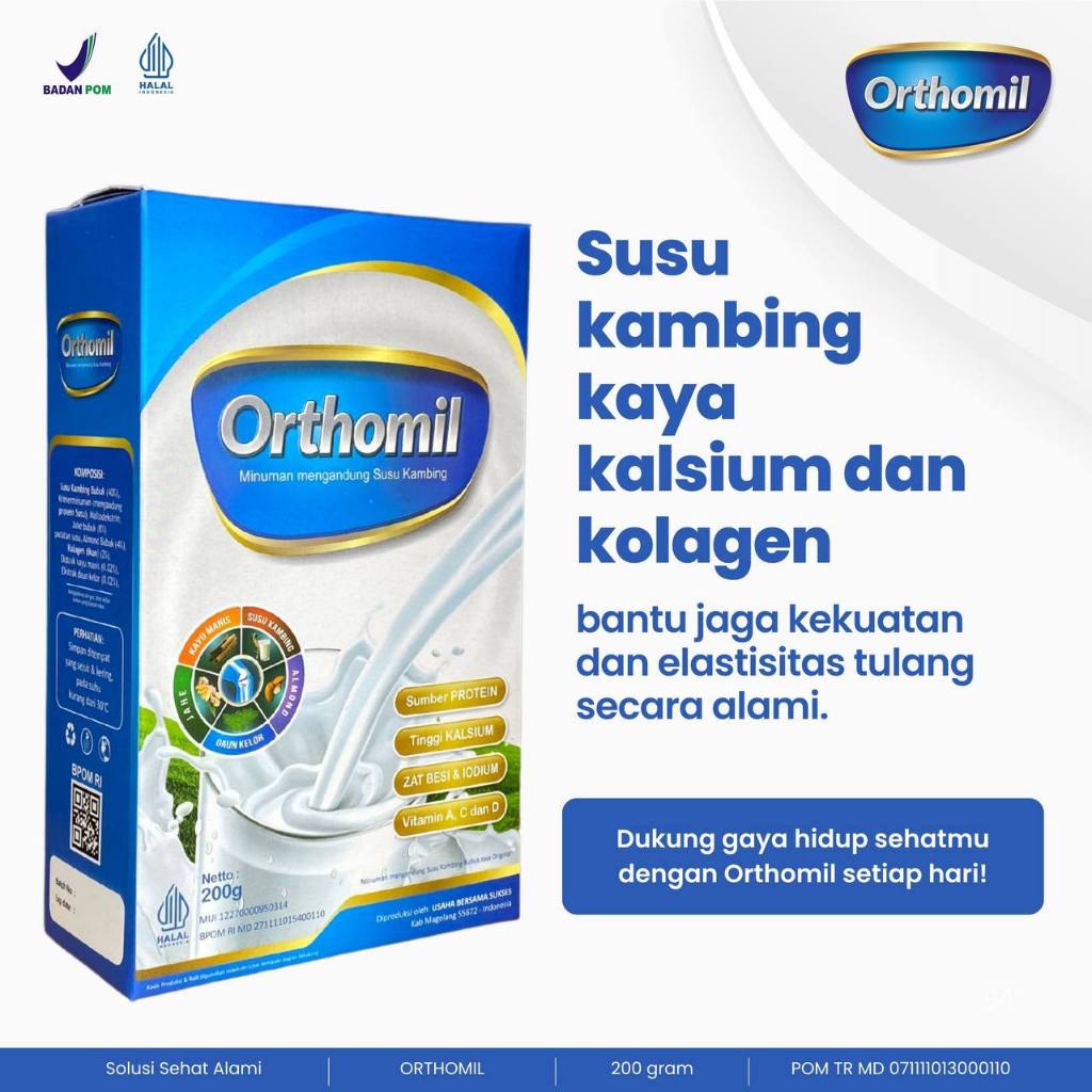 

Susu Etawa Orthomil Susu Kambing dengan Daun Kelor dan Kolagen Sehatkan Tulang dan Sendi