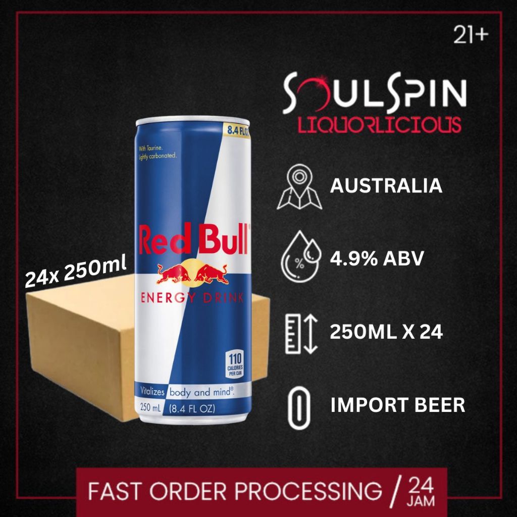 

Red Bull Energy Drink [ Dus isi 24 Kaleng ] Austria
