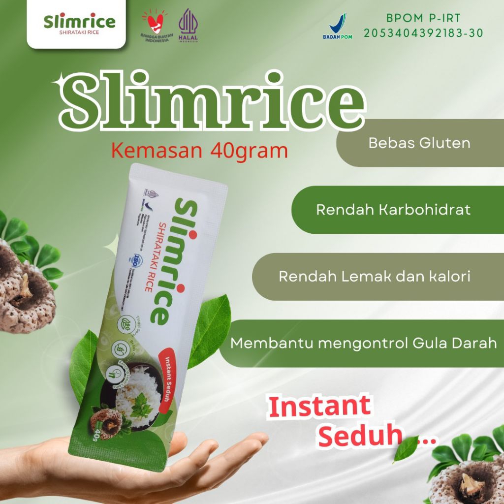 

Beras Porang SLIMRICE sacet 40 gram
