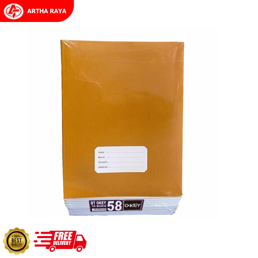 

Buku Tulis OKEY KIKY Kraft Cover Coklat 58 Lembar 1 Pak