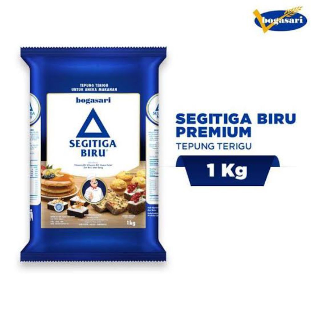 

Tepung Terigu - Segitiga Biru Premium 1 kg (1 dus isi 12pcs)