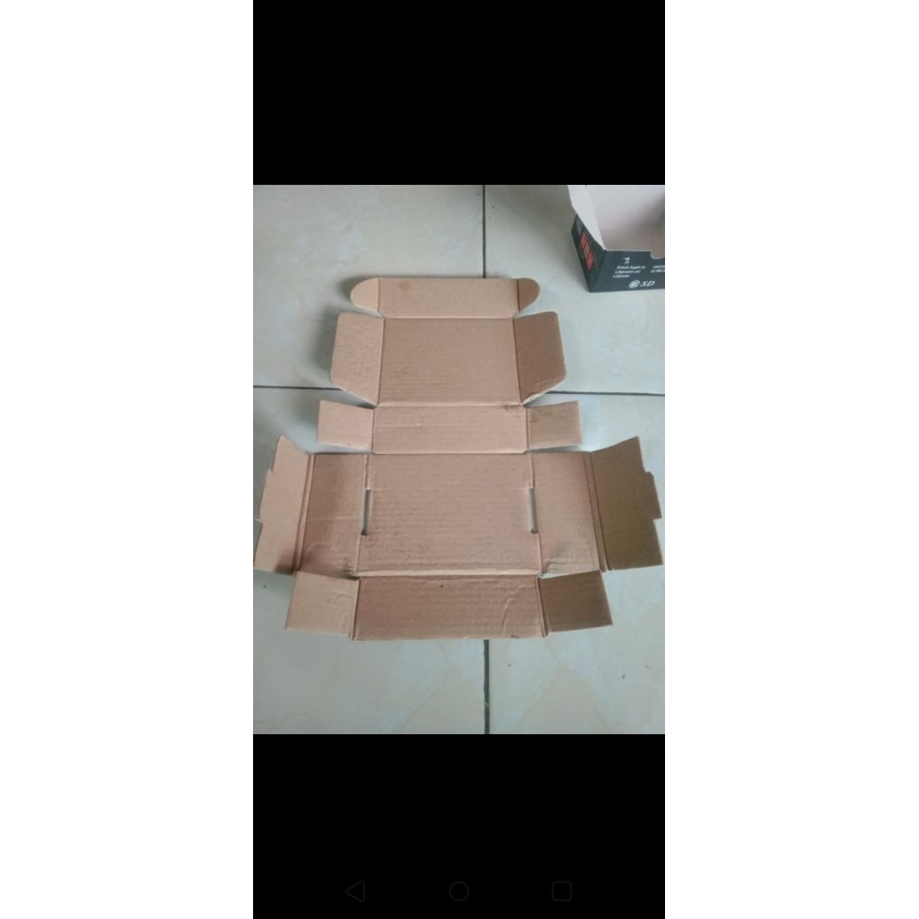 

kardus kotak packing ukuran 14x5x3 isi per 400gram