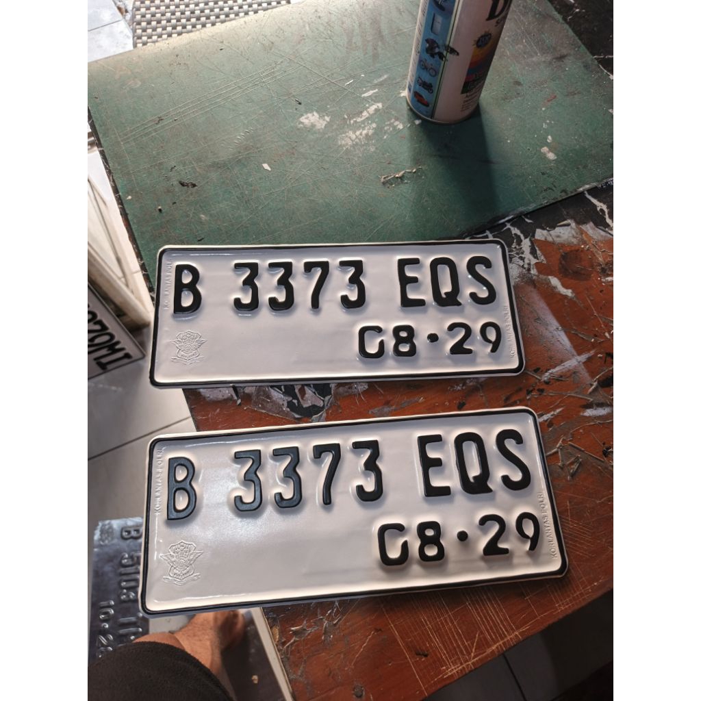 PLAT NOMOR MOTOR STANDAR FONT BARU