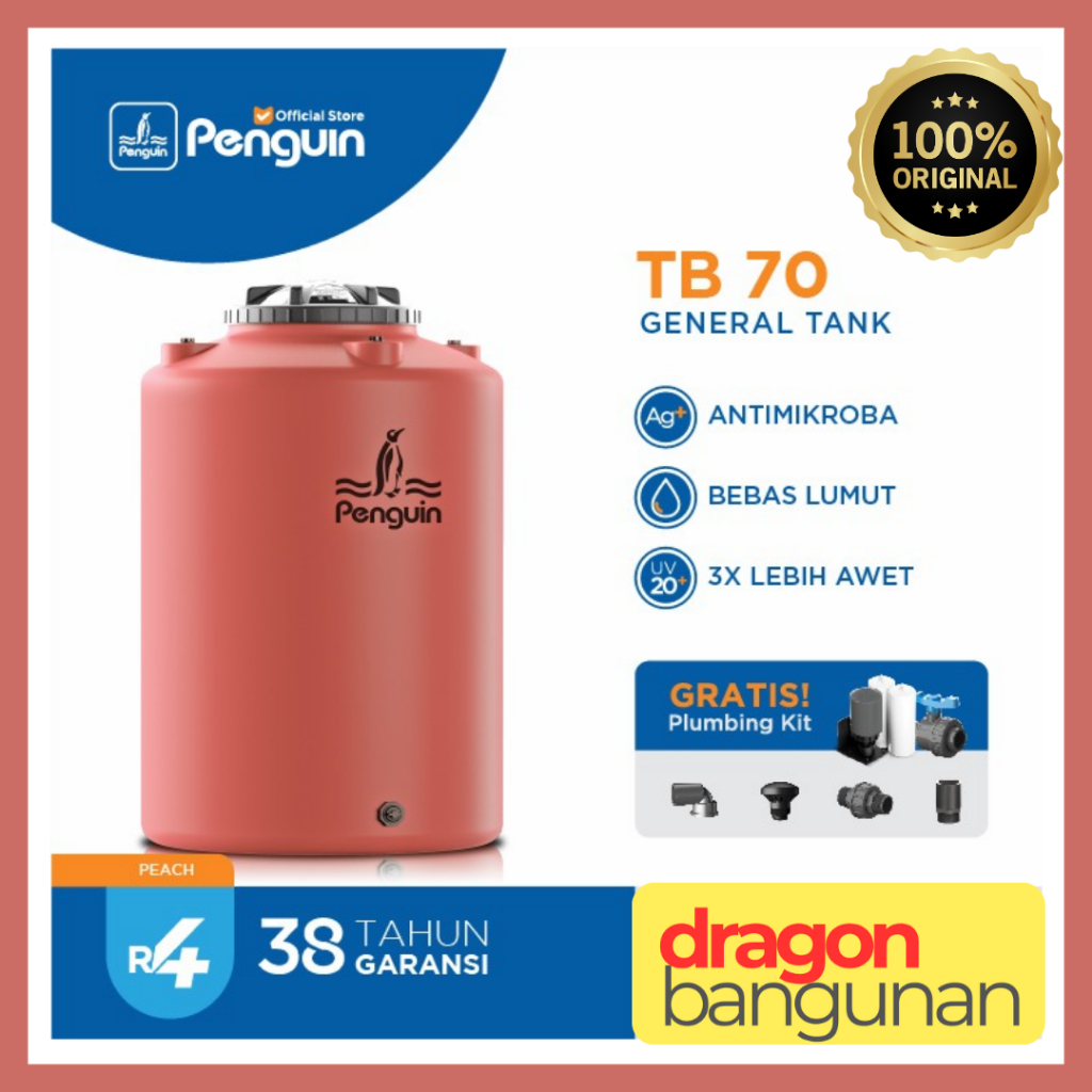 Tangki Air Penguin TB 70 Peach / Toren Air Penguin 650 Liter / Tandon Air