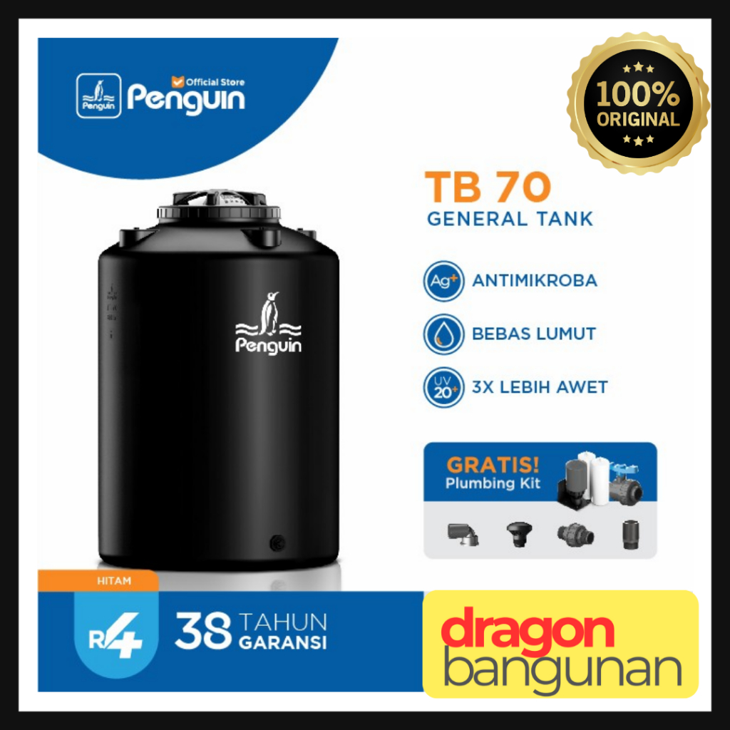 Tangki Air Penguin TB 70 Hitam - Toren Air Penguin 650 Liter - Tandon Air Penguin