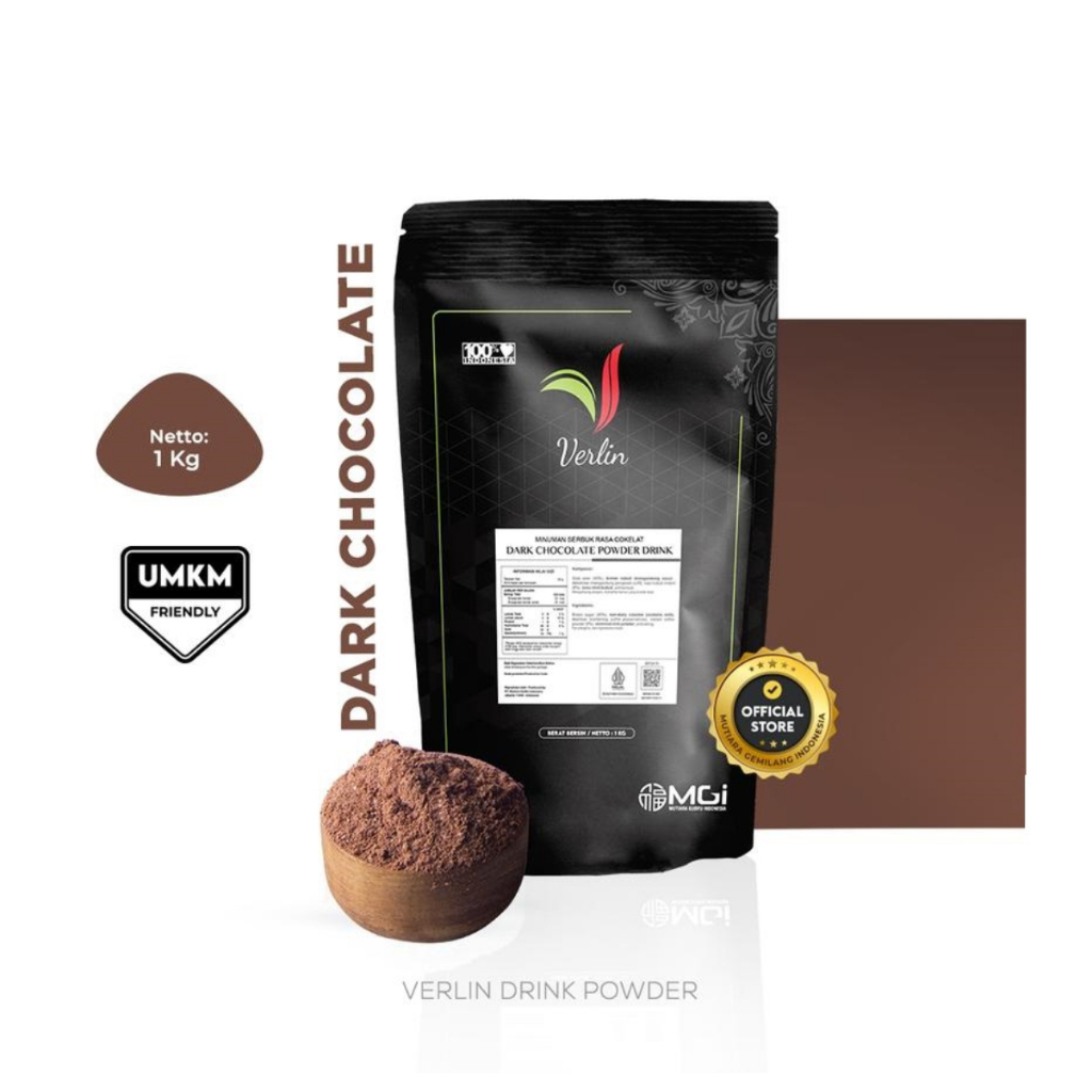 

bubuk minuman Verlin drink powder DARK CHOCOLATE 1kg verlin powder drink dark chocho 1kg verlin dark choco