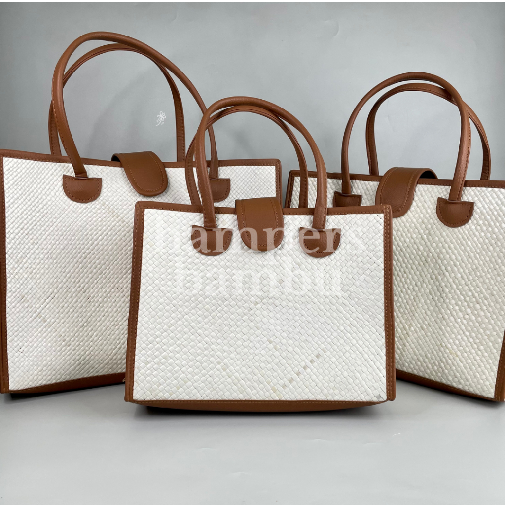 Tas Pandan Coklat / Totebag Pandan Wanita / Tas Anyaman Pandan