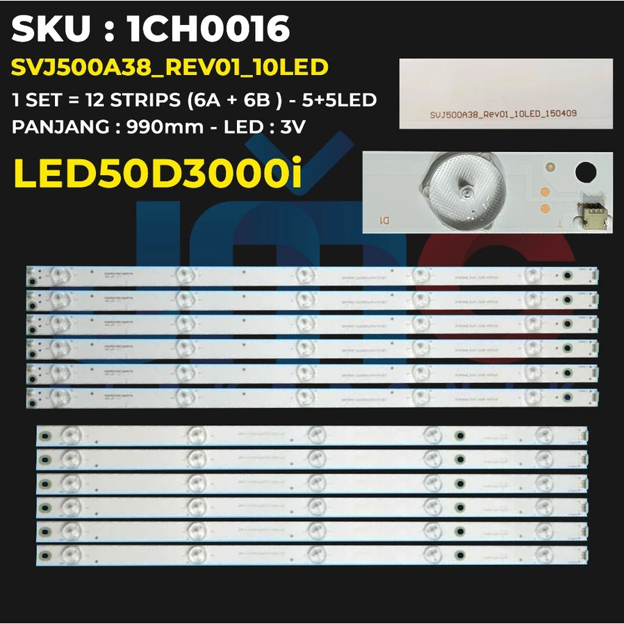 BACKLIGHT TV LED CHANGHONG 50 INCH LED50D3000I 50D3000I 50D3000