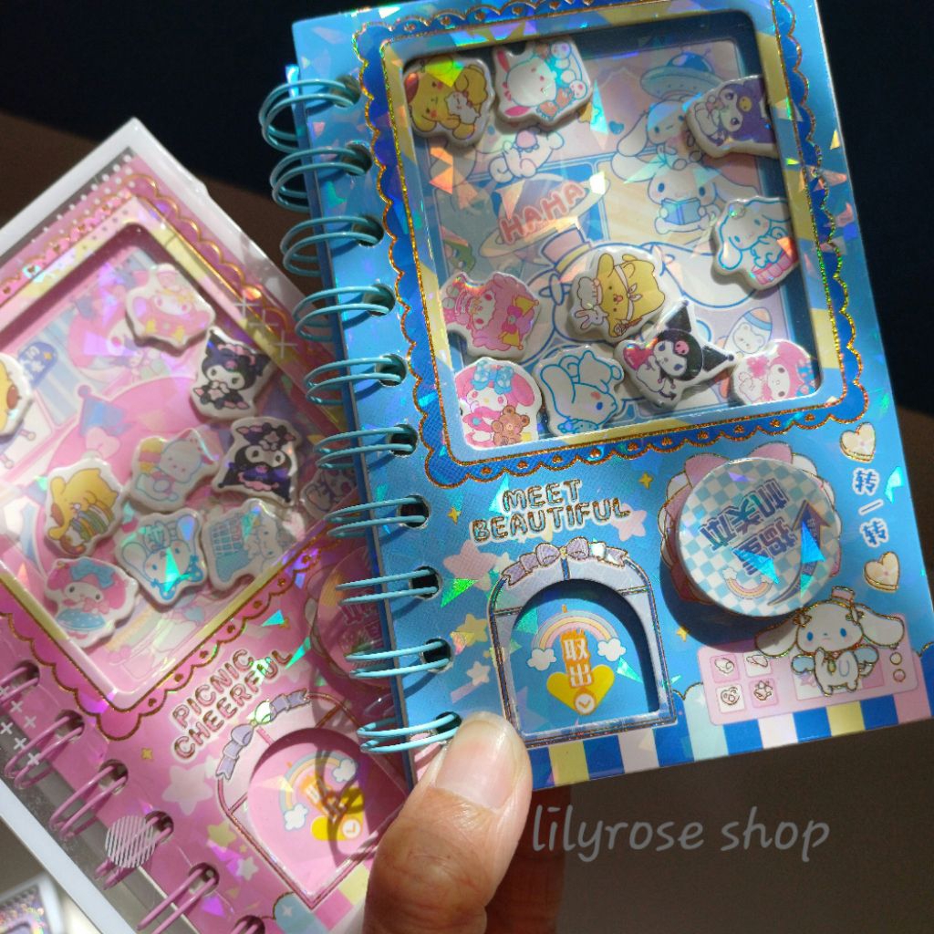 

Buku Note ring gashapon machine SAN*** XQ8701 Kuromi Cinnamoroll My melody
