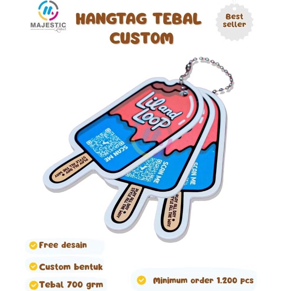 

hangtag tebal custom/ label baju / tag cap baju/ Hang tag / hantag custom label baju