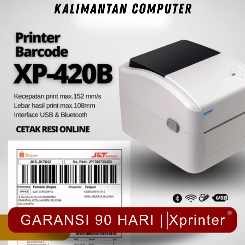 PRINTER BARCODE THERMAL BLUETOOTH XPRINTER XP-420BT