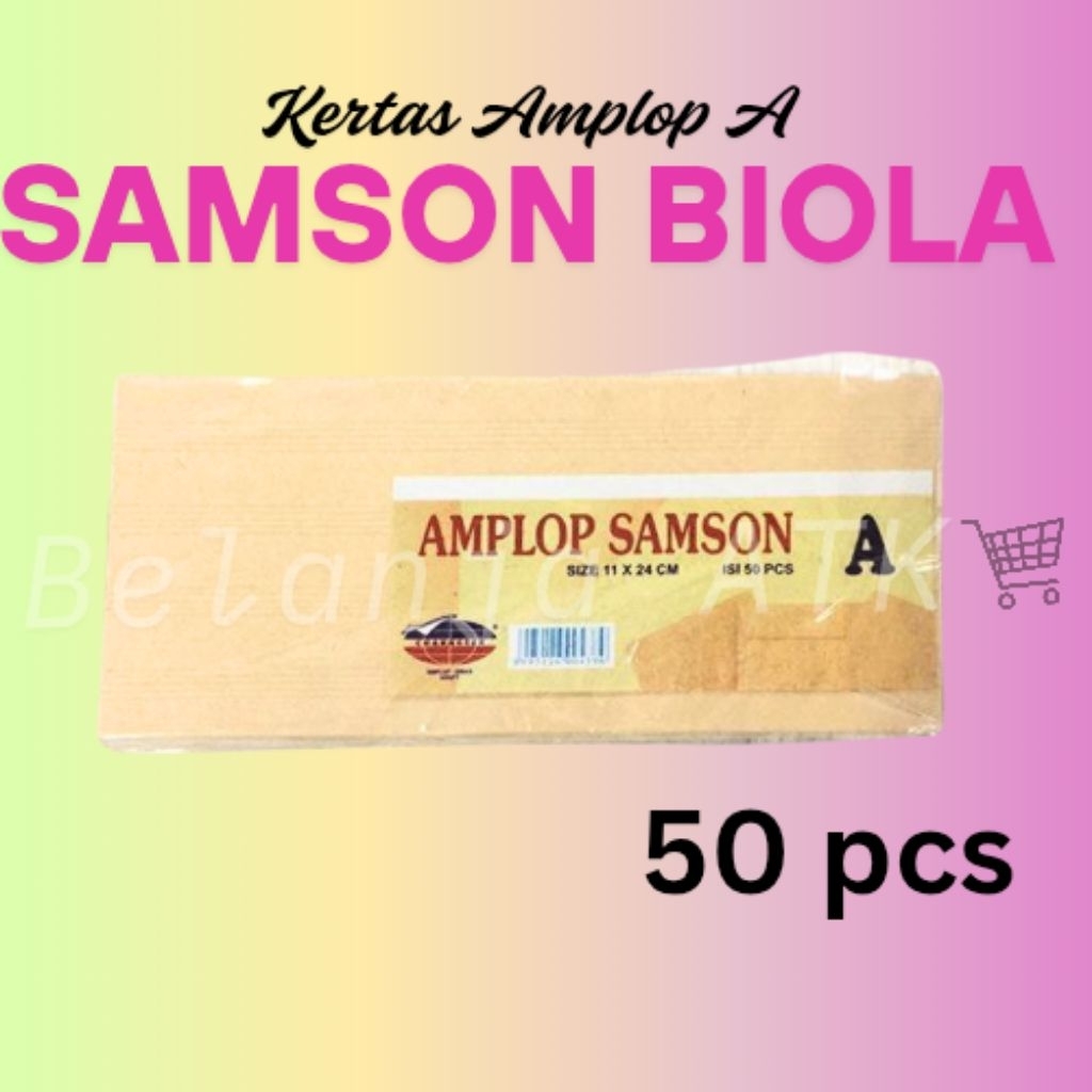 

Amplop kertas coklat samson A B C biola isi 50 pcs
