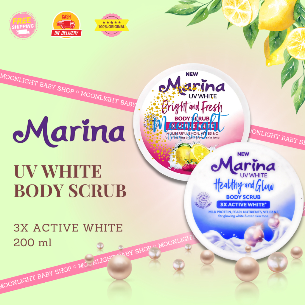 Marina UV White Healthy & Glow Body Scrub - Marina UV White Bright & Fresh Body Scrub 200ml